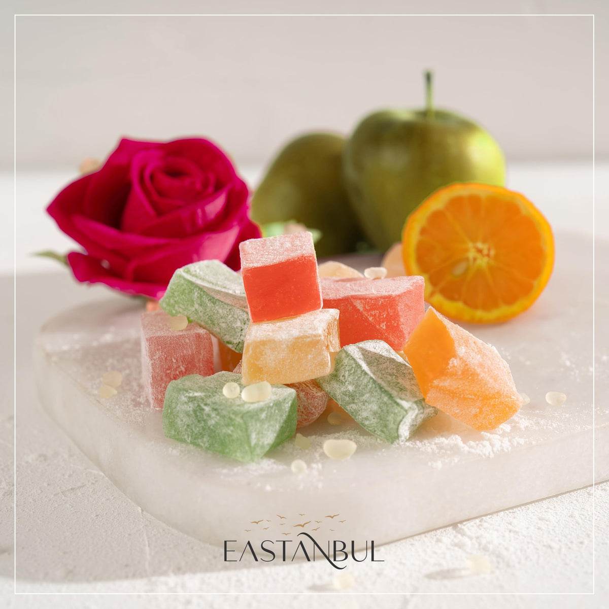 Eastanbul Turkish Delight, Turkish Delights Candy Assorted Flavor, 10.5oz