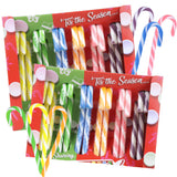 Fruit Flavored Candy Canes, Christmas Stocking Stuffers, Individually Wrapped, 24 Pieces