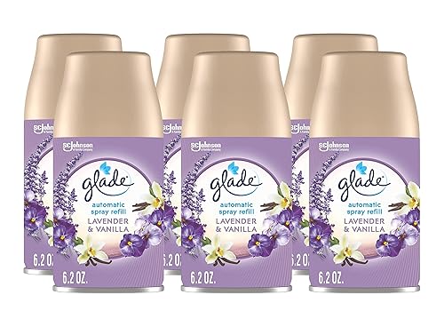 Glade Lavender & Vanilla Automatic Spray Refills Air Fresheners (6.2 Ounce (Pack of 6))