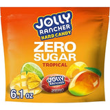 JOLLY RANCHER Zero Sugar Tropical Fruit Flavored Hard Candy Bag, 6.1 oz