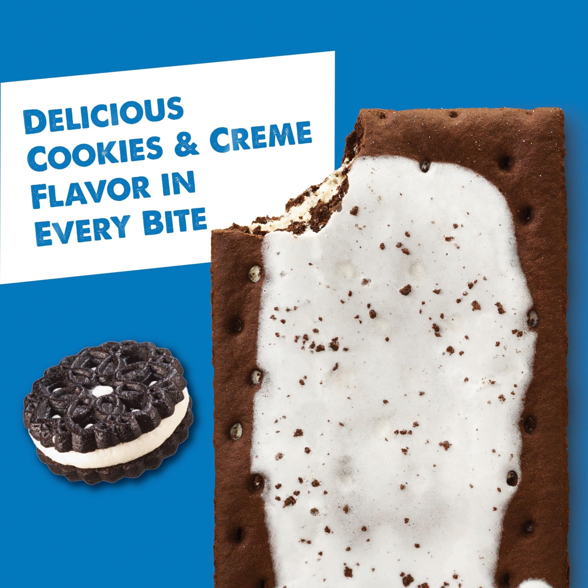 Pop-Tarts Toaster Pastries, Breakfast Foods, Kids Snacks, Frosted Cookies and Creme (12 Pop-Tarts)