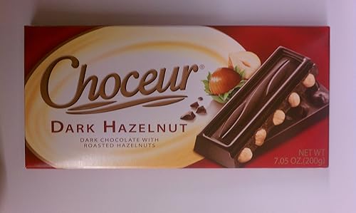 Choceur Dark Chocolate with Roasted Hazelnuts 7.05 oz (Pack of 6)