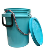 iSMART 5 Gallon Bucket with Rope Handle, Two Sides Handle, 2 Color to Choose (Blue, 1 Pack)