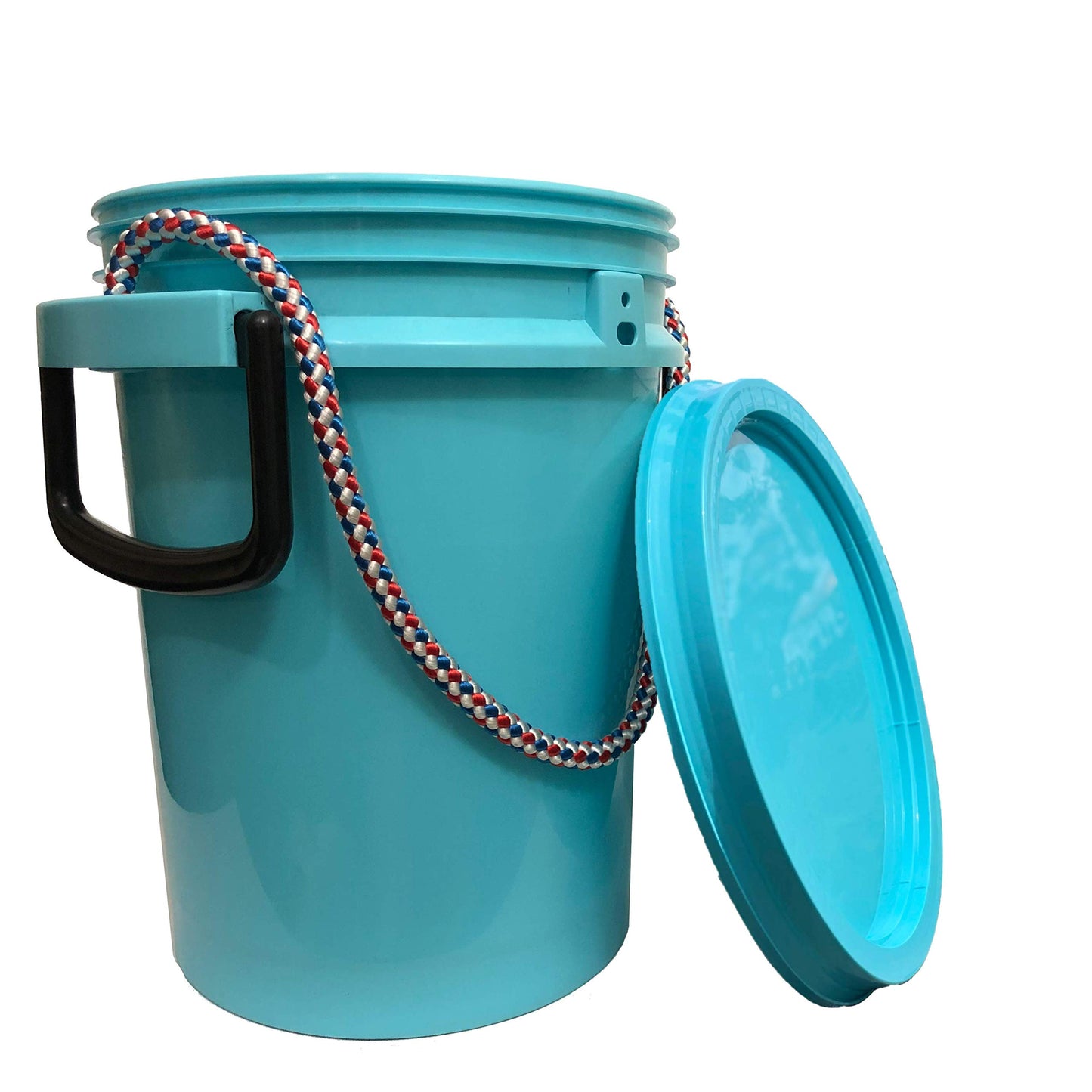 iSMART 5 Gallon Bucket with Rope Handle, Two Sides Handle, 2 Color to Choose (Blue, 1 Pack)