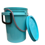 iSMART 5 Gallon Bucket with Rope Handle, Two Sides Handle, 2 Color to Choose (Blue, 1 Pack)
