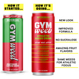 GYM WEED Athletic Focus Drink with KSM-66 Ashwagandha, Lion's Mane Mushroom, L-Theanine, 200mg Green Tea Caffeine with Natural Sweeteners Watermelon