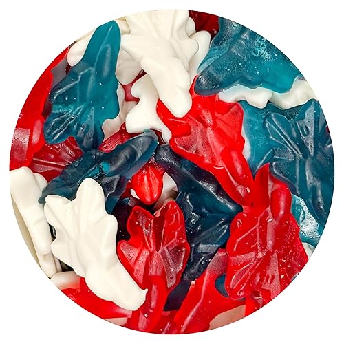 Red, White & Blue Candy Airplane Gummies, 1 Pound Bulk Bag, Patriotic Candy, The Hampton Candy Company