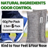Marsheepy 6 Pack Activated Charcoal Odor Absorber Bags, Shoe Deodorizer insert and Shoe Odor Remover, 100% Natural Shoes Smell Remover?Shoe Odor
