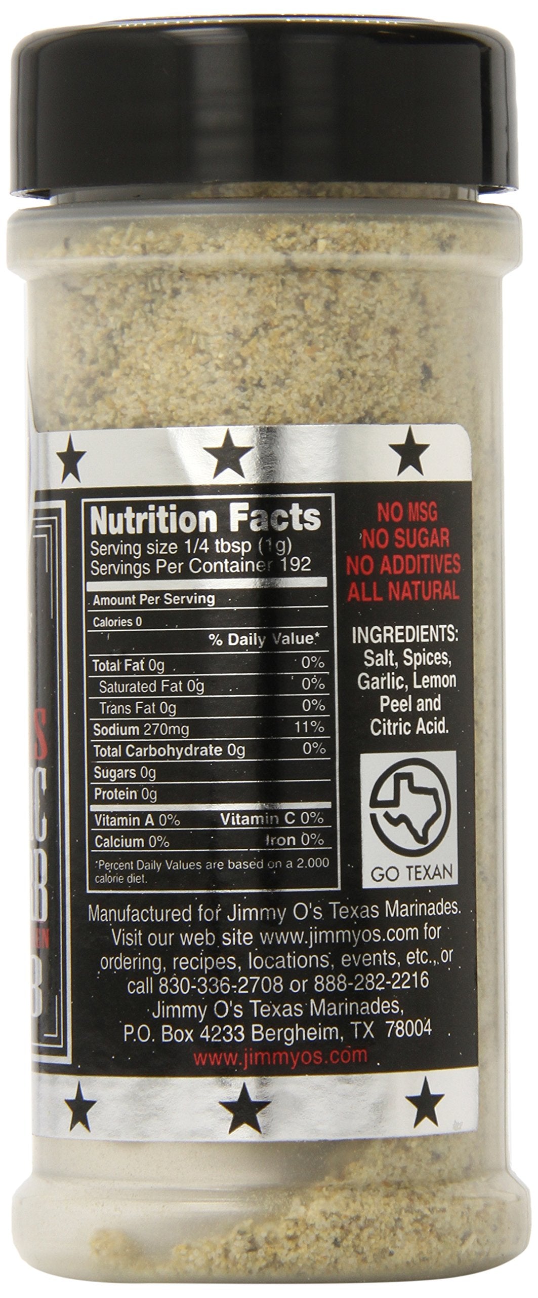 Jimmy O's Texas Rub, Garlic and Herb, 7 Ounce