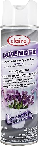 Clair CL191 Dry Air Freshener and Deodorizer, Lavender, 10 oz. Can (Pack of 12)