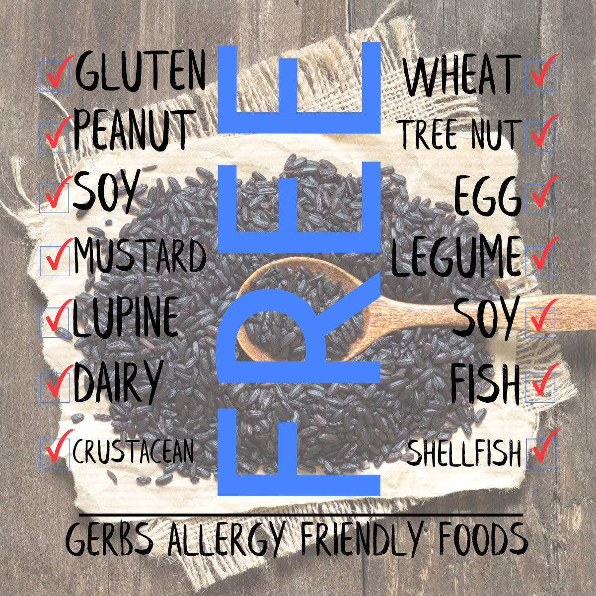 Gerbs Wild Black Rice 2 lbs. | No Artificial Additives, Resealable Bag | Naturally Nutty & Chewy | Top 14 Allergen-Free