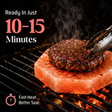 UMAID Himalayan Salt Block 4-Pack 6-in Hexagon for Grilling & Serving