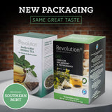 REVOLUTION TEA® Southern Mint [THE ORIGINAL] - Oregon Spearmint & Peppermint - Premium Full Leaf Tea - Biodegradable Infuser Tea Bags - Herbal Tea