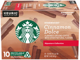 Starbucks Flavored Ground Coffee K-Cup Pods,Cinnamon Dolce,Flavored Ground Coffee Signature Collection,Recyclable K-Cups,10 K-Cup Pods/Box (Pack of 2