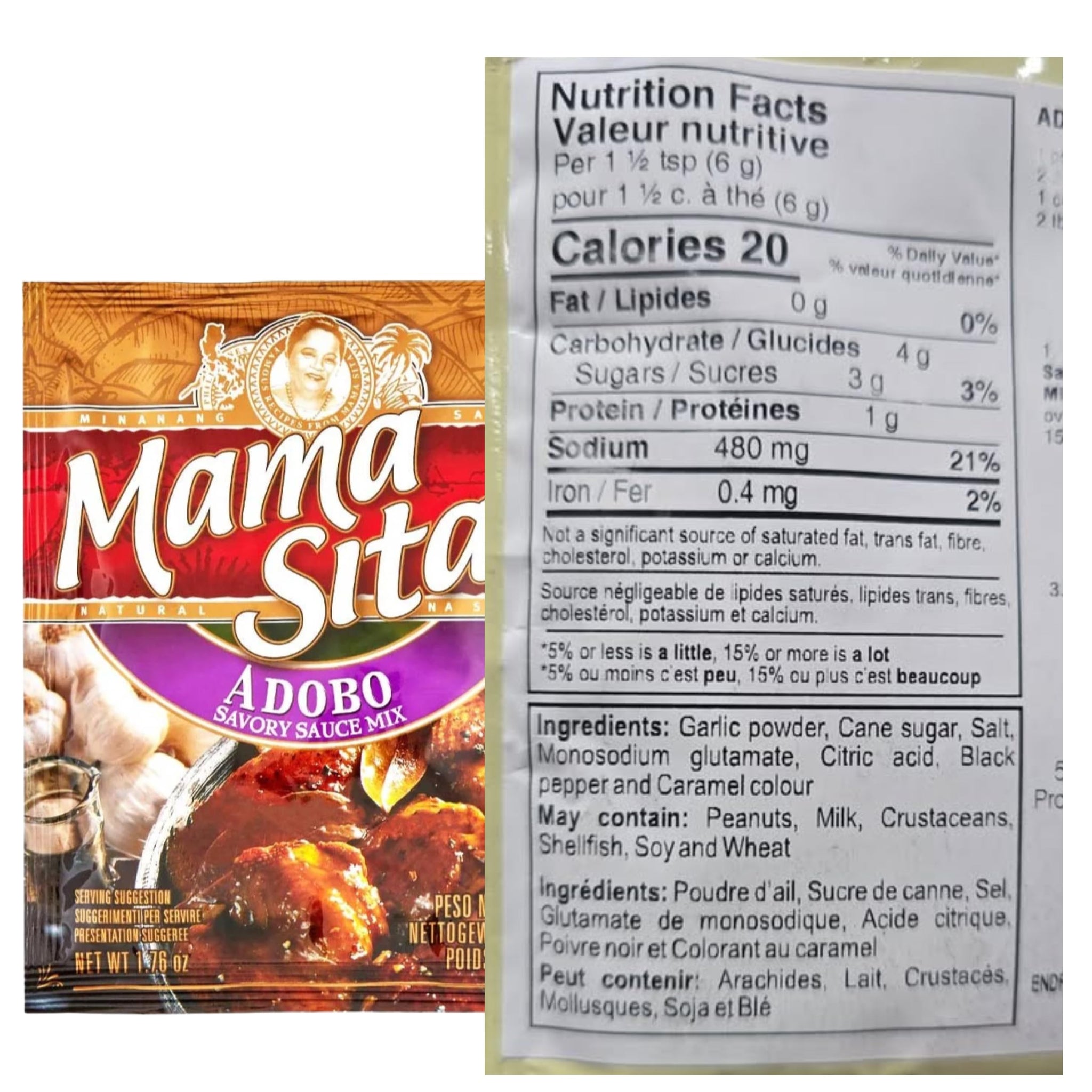 Mama Sita's Adobo (Savory Sauce Mix) - 1.76o Ounce (Pack of 3)