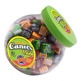 Canel’s Fruit Flavor Chewing Gum, 4 Piece Packs with Cherry, Banana, Grape, and Apple, for Parties and Sharing, 300 Count Jar (Pack of 1)