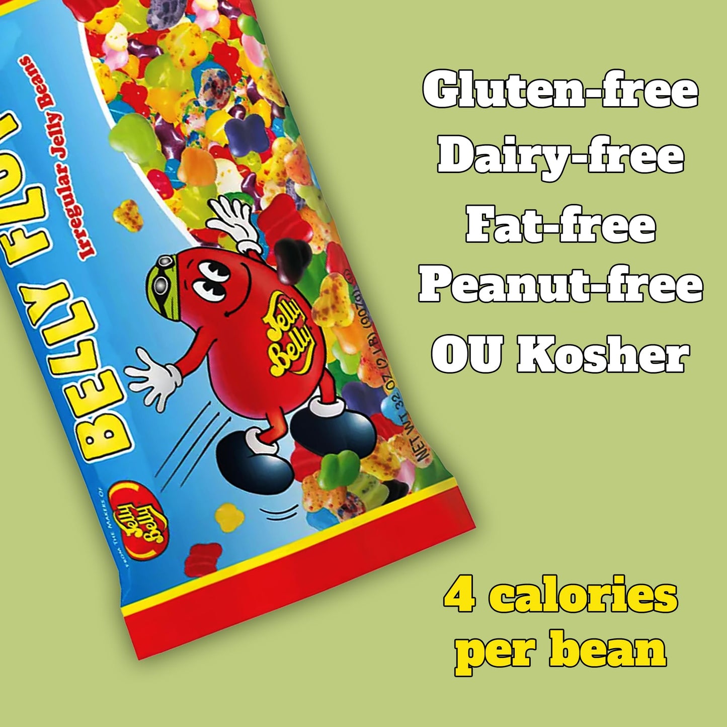 Jelly Belly Belly Flops® Jelly Beans - 2 lb. Bag - 2 Pack - Official, Genuine, Straight from the Source