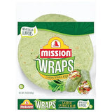 Mission Garden Spinach Herb Wraps, Soft Veggie Wraps, 6 Count, Trans Fat Free