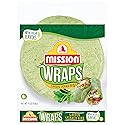 Mission Garden Spinach Herb Wraps, Soft Veggie Wraps, 6 Count, Trans Fat Free