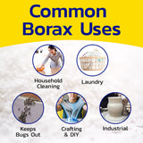 Banner Chemical Raw Borax (2.25 lbs) - 100% Pure, Unscented, Multi-Purpose Cleaner & Detergent Booster - Natural Household Cleaner and Stain Remover