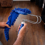 Unger Connect and Clean Microfiber Ceiling Fan Duster, Household Cleaning Supplies to Trap Dust and Dirt, Reusable and Machine Washable Sleeve