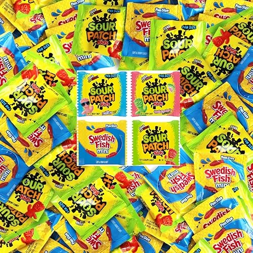 SourPatch Kids Variety Pack, Fun Size Individually Wrapped Candy for Party, 2lb Bag, LIVEBEAR Assortment.