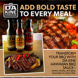 Da Kine Hawaiian BBQ Sauce Gift Set - Original, Smoky & Spicy BBQ Sauce Sampler - Made with Pineapple Juice - Gourmet Barbecue Sauces for Grilling
