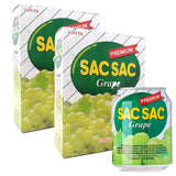 Korean Best Variety Energy Drink Box Deal - SACSAC, RICE PUNCH, PEAR JUICE - (SACSAC GRAPE, 24 CANS)