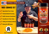 Blazing Star Scorpion Rub - Extra Spicy BBQ Rub with Trinidad Scorpion Peppers - Bold Seasoning for Ribs, Wings, Chicken, Pork, and Beef - Veteran