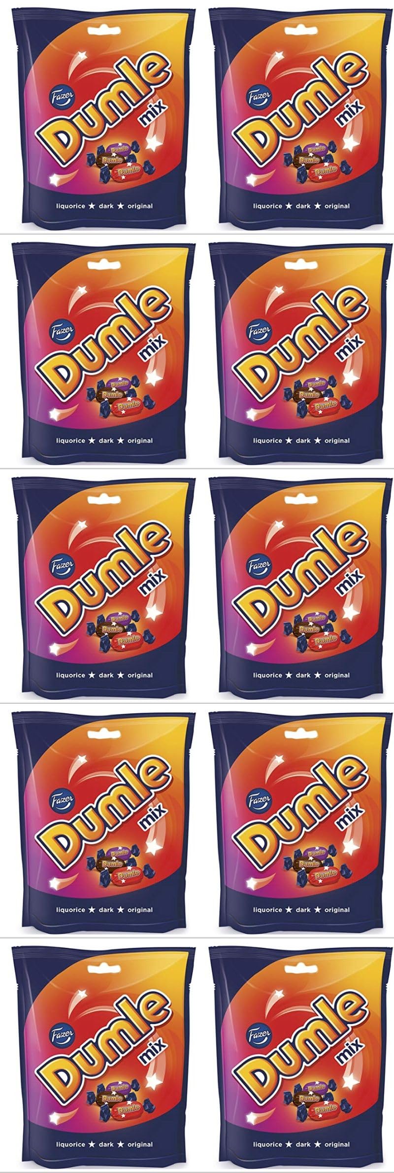 Fazer Dumle mix Chocolate 10 Packs of 220g 7.8 oz