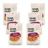 Snak Club Coconutty Cashews, Kettle Cooked Fancy Cashews with Toasted Coconut, Gluten-Free and Kosher Snack, 2.5 oz Snack Bags, 6 Pack