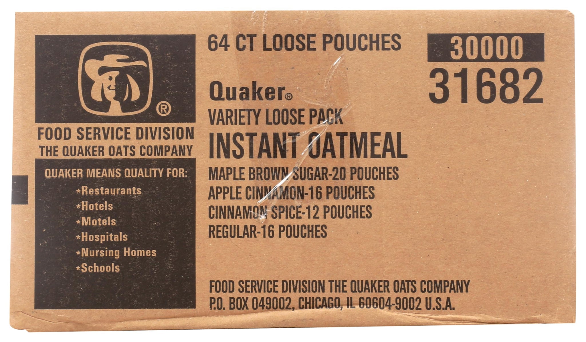 Quaker Oatmeal, Variety, 1.51 Oz., 64/Carton