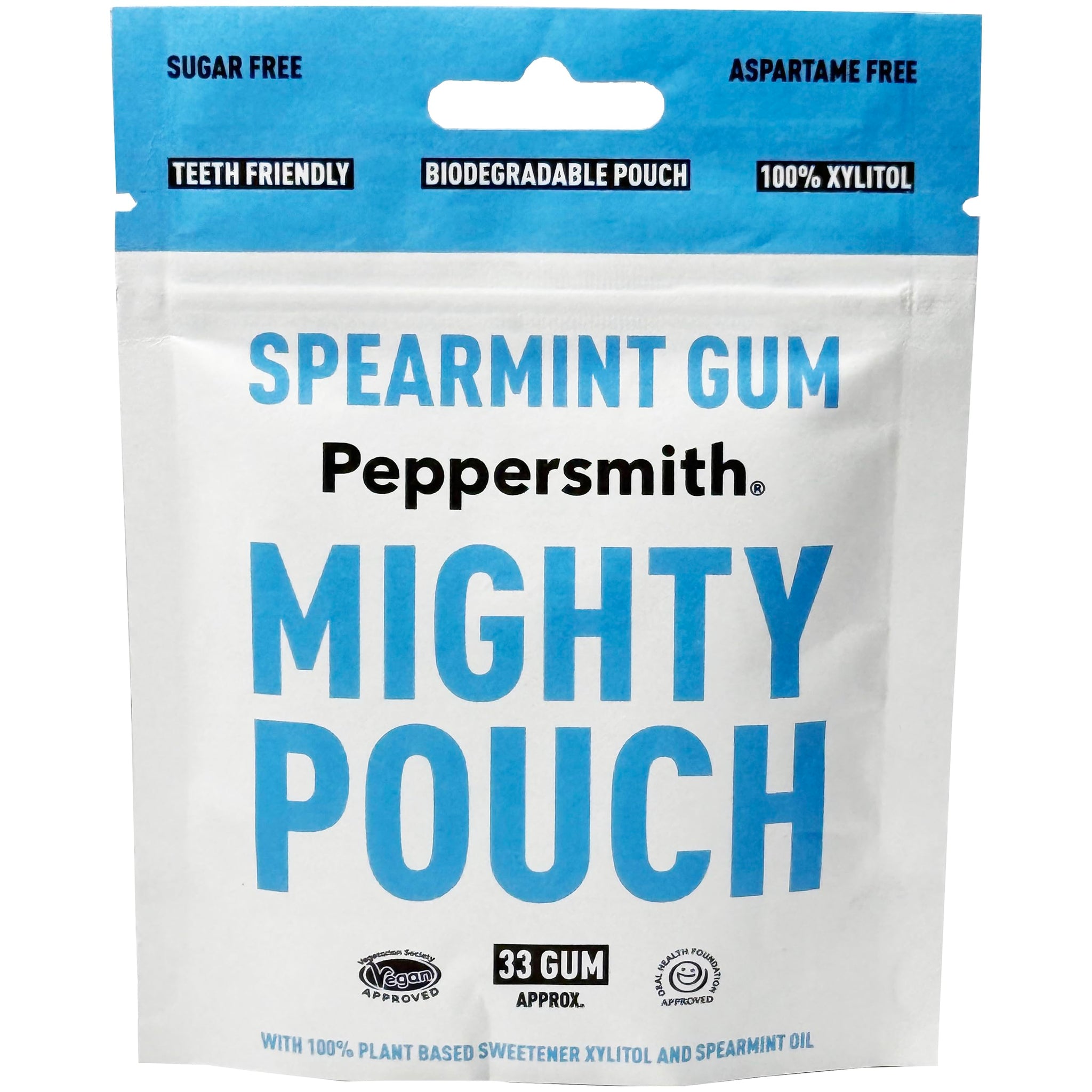 Peppersmith Mighty Box Spearmint Gums 50g (33 Pieces) Pack of 3