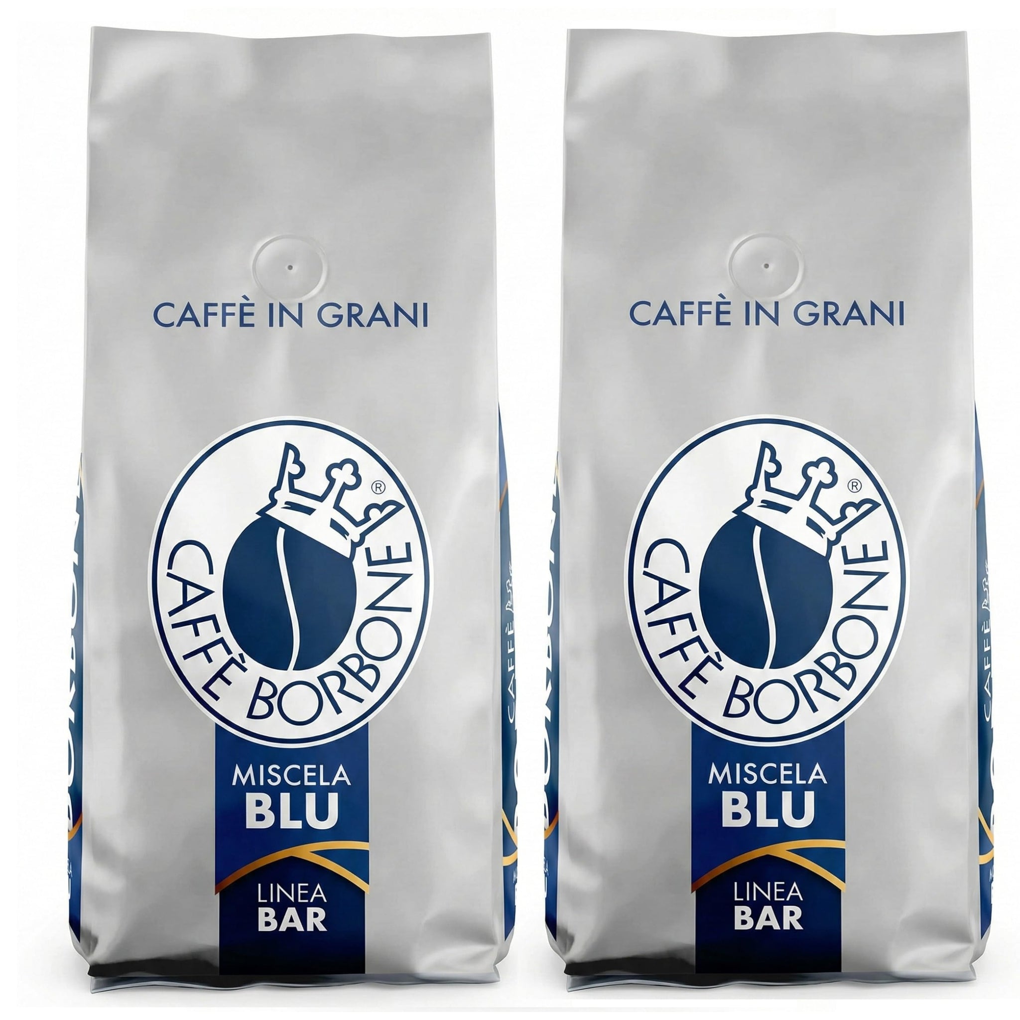 Caffè Borbone Miscela Blu Whole Bean Coffee, Blue Blend, Arabica and Robusta Blend, Dark Roast, 2.2 lb Bag (Pack of 2)