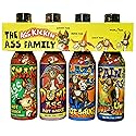 KICKIN' Family Hot Sauce Gourmet Gift Set - 5oz. 4 Pack - Try if you dare! - Perfect Ultimate Gourmet Gift for the Hot Sauce Fan