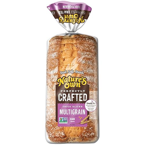 Nature's Own Perfectly Crafted Multigrain Bread, Thick Sliced Non-GMO Sandwich Bread, 22 oz Loaf