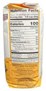 Molino Antimo Semolina Semola Flour, 1 Kilo bag , (Pack of 2)
