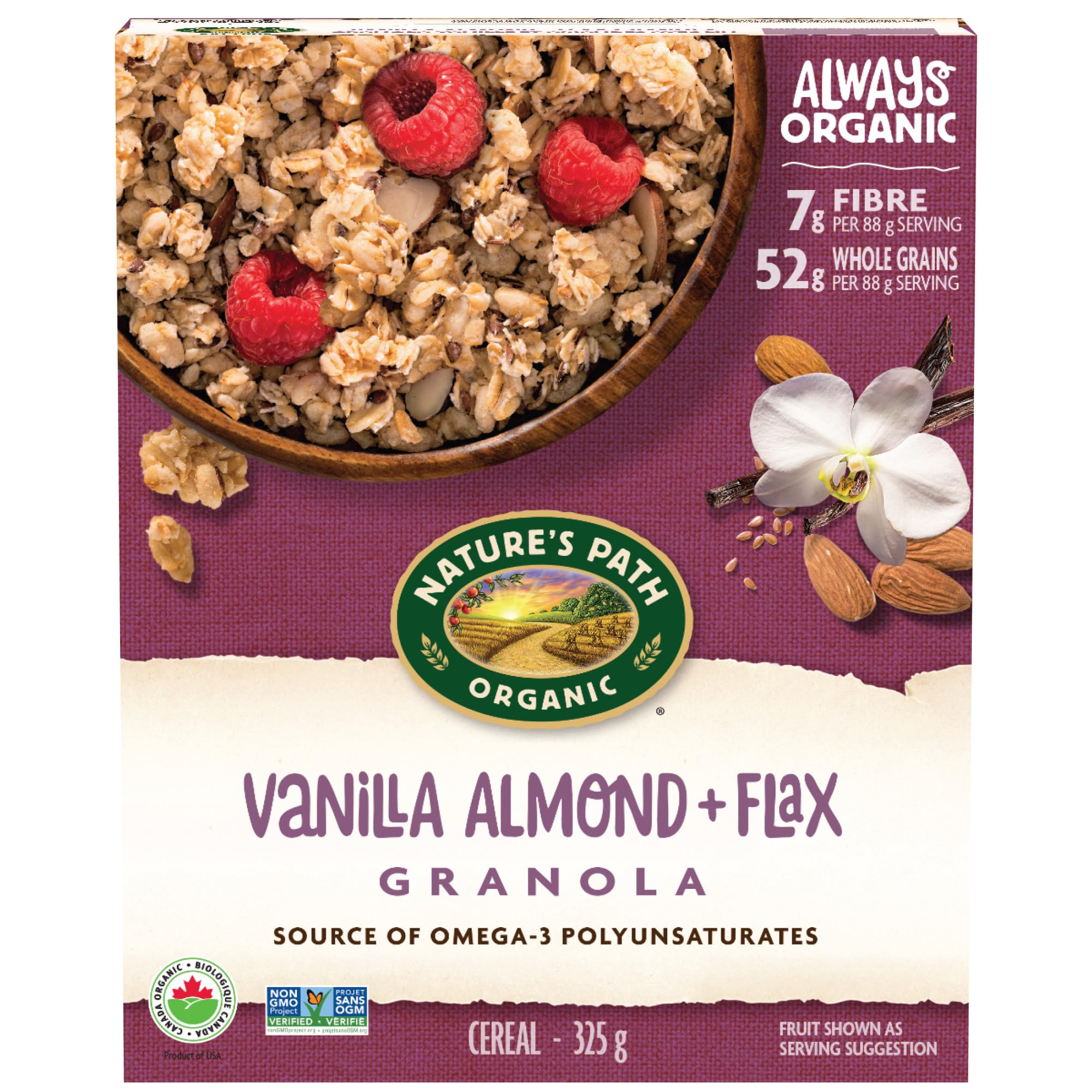 Natures Path Vanilla Almond + Flax Granola, 325 GR