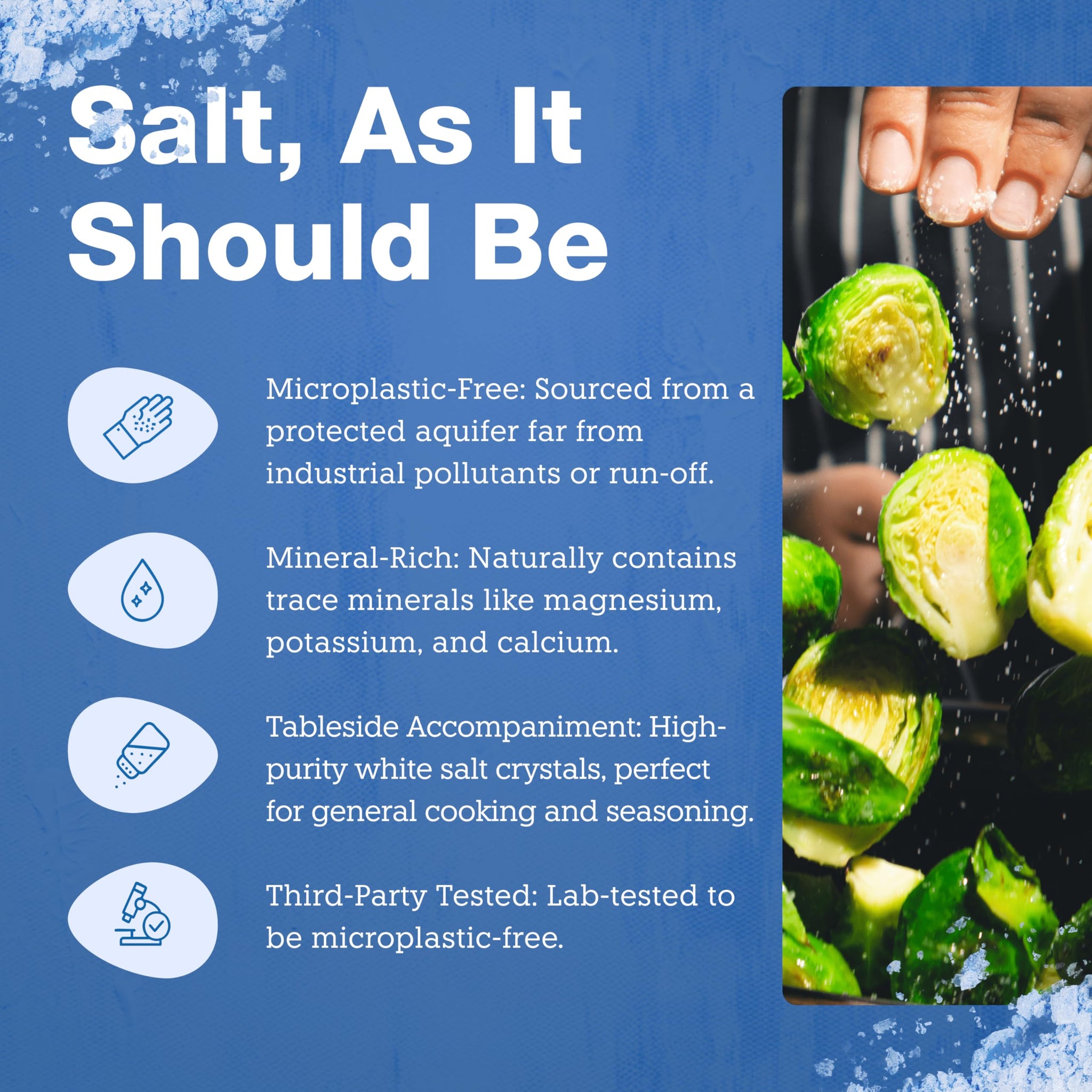 Vera Salt Coarse Spring Salt - 85g Refillable Glass Grinder - Hand-Harvested Spanish Crystals with Natural Minerals - Ceramic Grinding Mill