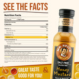 Mr. Spice Organic Honey Mustard Sauce, Salt Free Honey Mustard Dipping Sauce (0 mg/serv), Gluten Free, Low Sodium Sauces for Marinade and Dressing, No