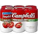 Campbell's 100% Tomato Juice, 5.5 fl oz Can (6 Pack)