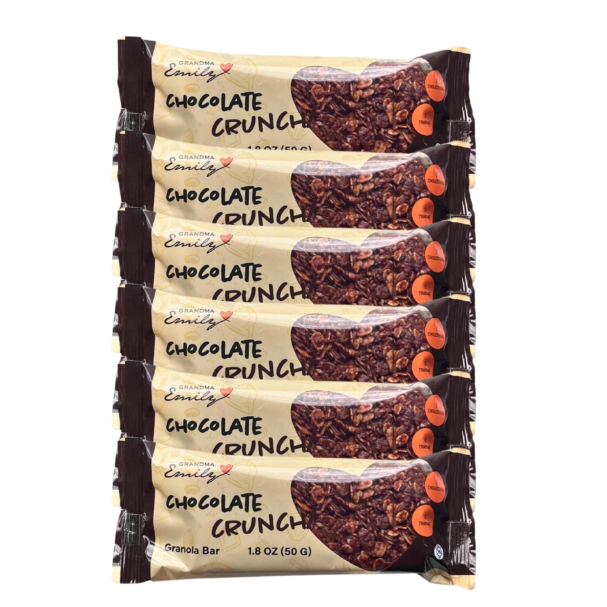 Grandma Emily Crunch Chocolate Granola Bars, Pack of 6