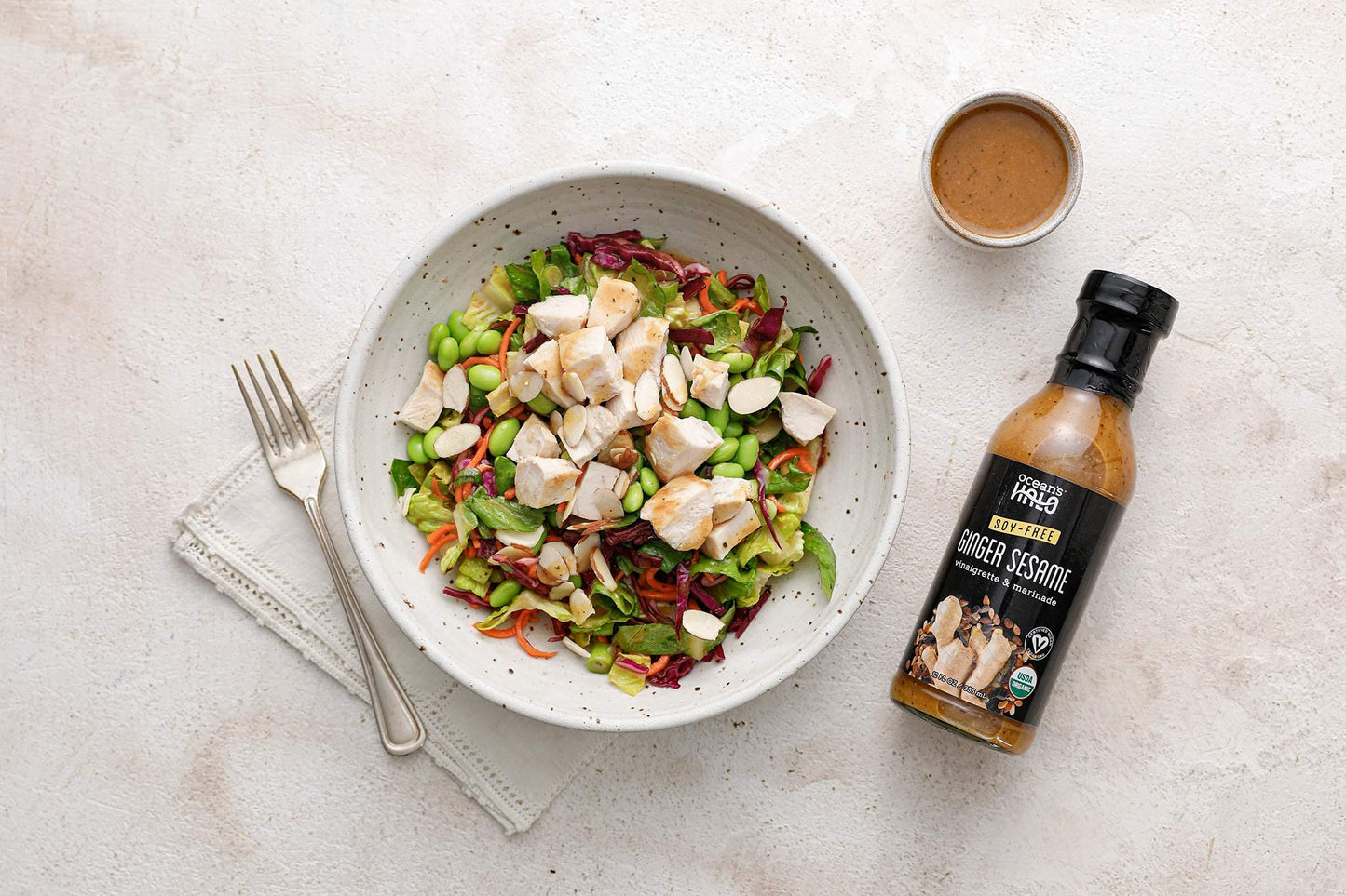 Ocean's Halo Ginger Sesame Vinaigrette & Marinade - Organic, Vegan, Soy-free (2 Pack)