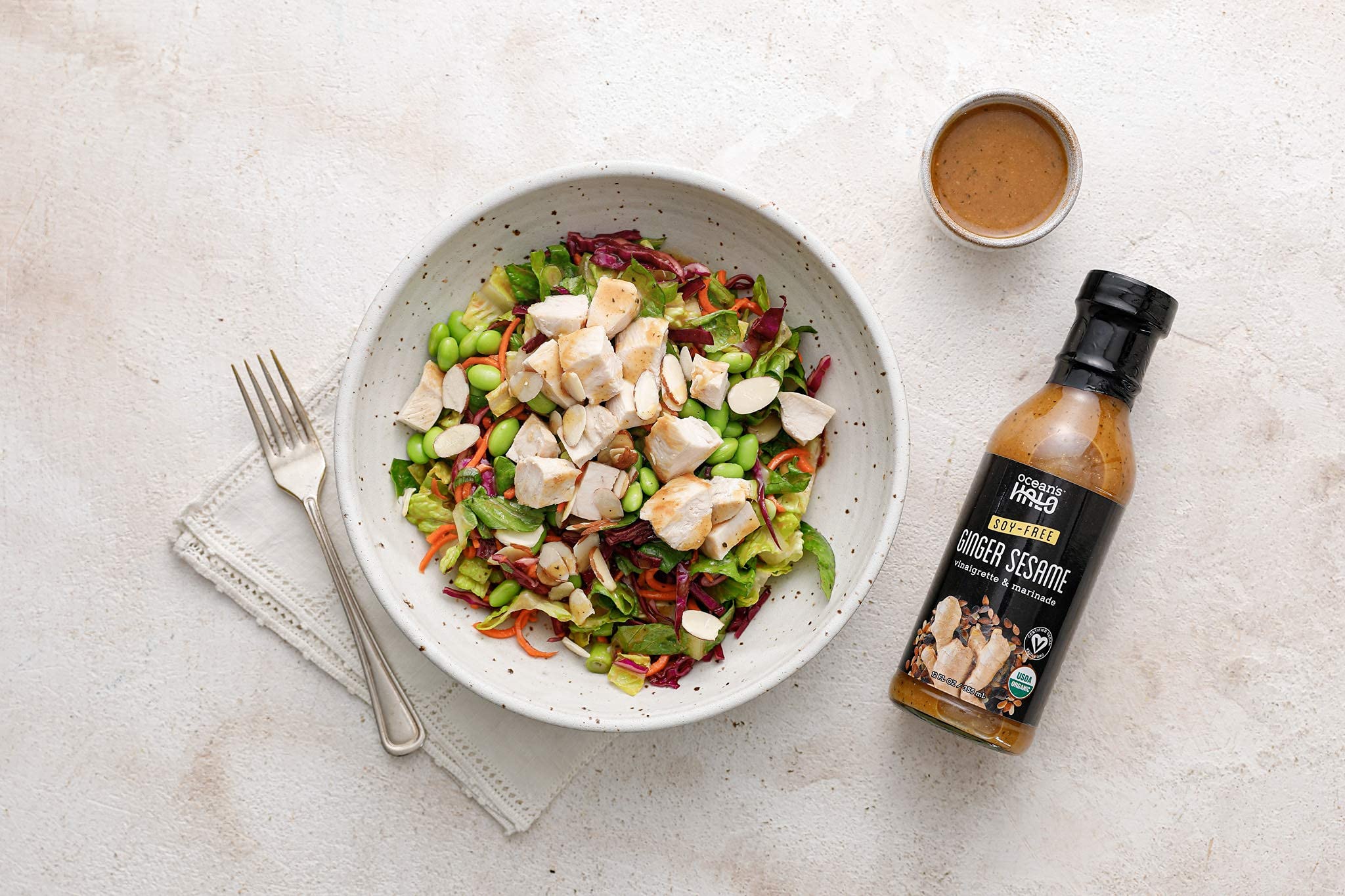 Ocean's Halo Ginger Sesame Vinaigrette & Marinade - Organic, Vegan, Soy-free (2 Pack)