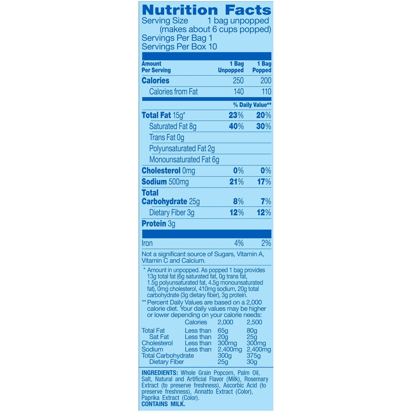Pop Secret Popcorn, Snack Size Movie Theater Butter, 10-Count Box