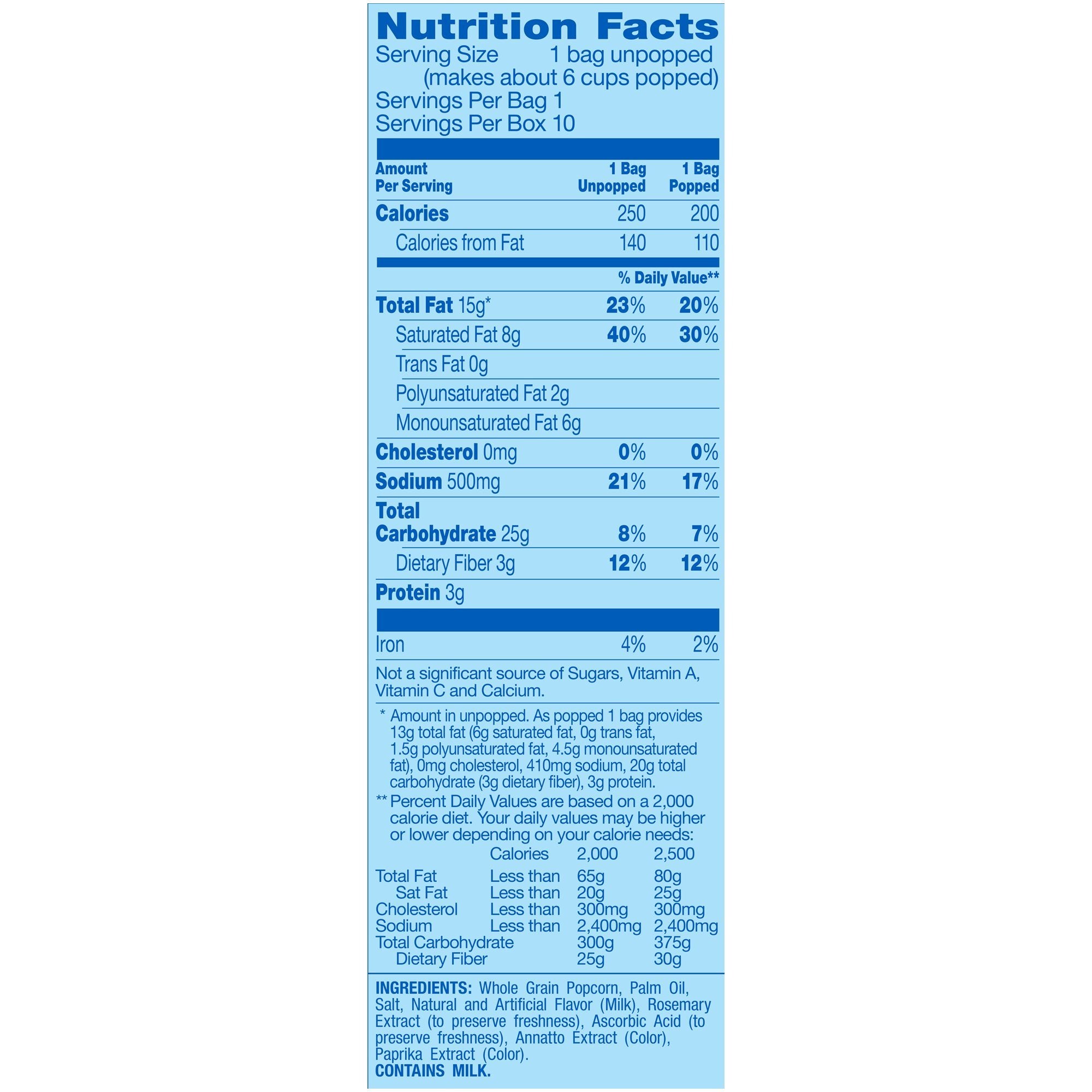 Pop Secret Popcorn, Snack Size Movie Theater Butter, 10-Count Box