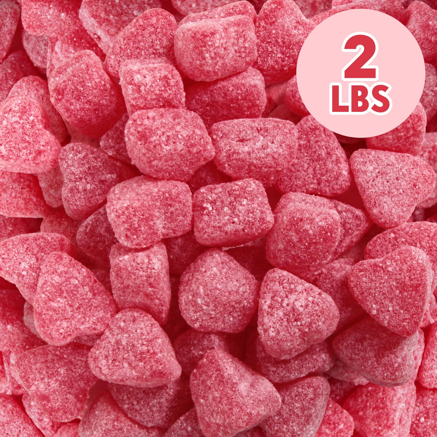 Mother's Day Sour Cherry Jelly Hearts Candy, 2lb Pack of Mother's Day Candy Bulk, Ideal Gummy for Parties, Classroom Exchanges and Gift Bags, Perfect