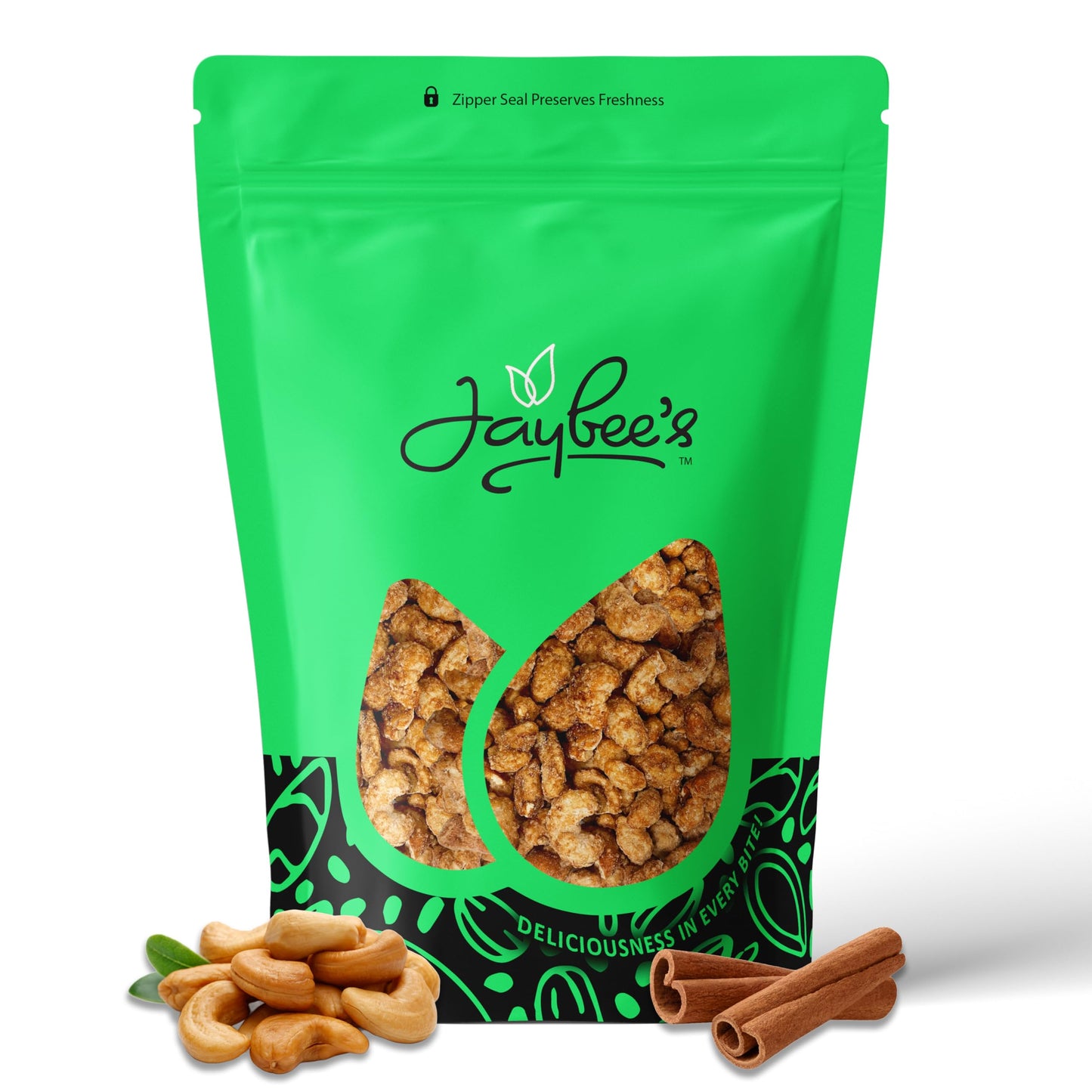 Cinnamon Toffee Cashews 2 Pound Resealable Bag | Kettle Cooked, Flavored Nuts | Sweet & Crunchy Snack | Gourmet Fall & Holiday Treat | Perfect