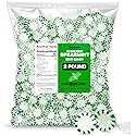 Bulk Spearmint Starlight Mint Candy 2 Pound - Approx. 190 Individually Wrapped Hard Mint Candies for Office, Parties, and Candy Bowls - Taboom