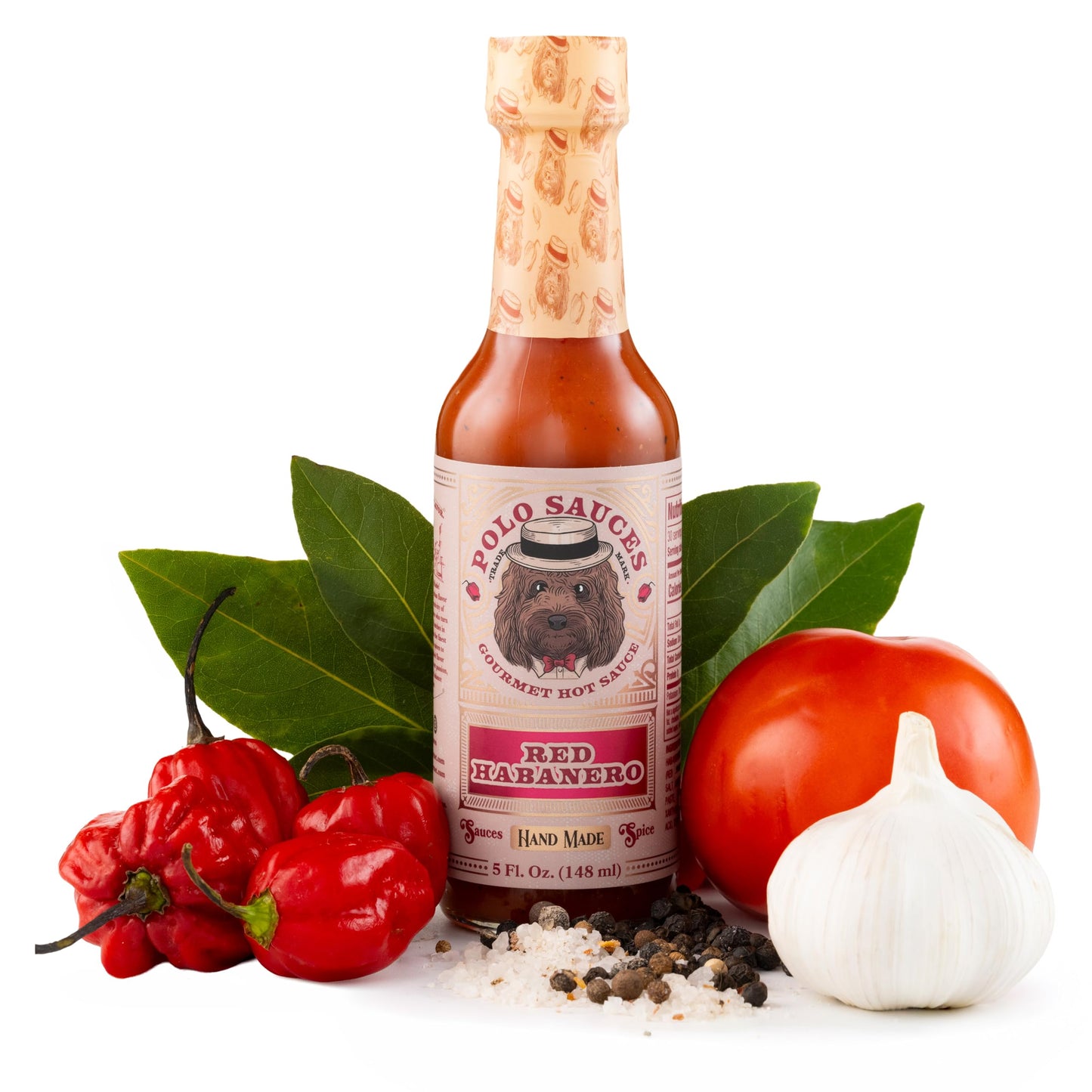 POLO Red Habanero Hot Sauce - Spicy Gourmet Sauce, Small Batch & Handcrafted in Florida, USA - Gluten Free & Vegan - 5 fl oz
